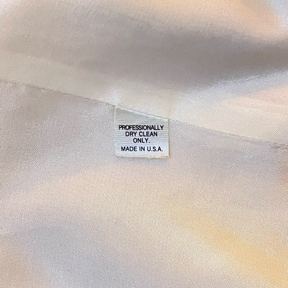 Dumas Vintage Women's Blazer White with One Button From 80's Of 90's Size L - Picture 8 of 9